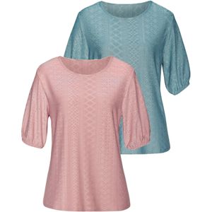 VIVANCE Shirt  blauw / oudroze