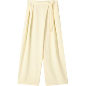 Bershka Bandplooibroek  lichtgeel