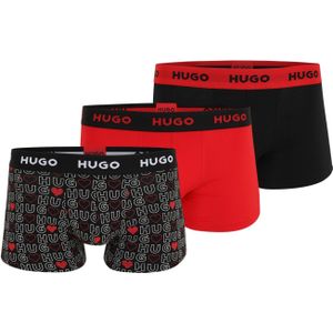 HUGO Boxershorts  rood / zwart / wit