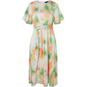MORE & MORE Jurk  beige / lichtgroen / oranje / rosa