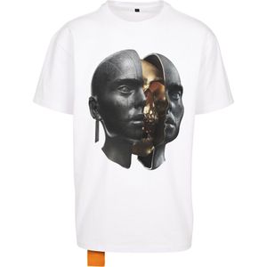 Forgotten Faces Shirt 'Splitted'  goud / mandarijn / zwart / wit