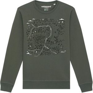 Watapparel Sweatshirt ' Landschaft '  kaki / gemengde kleuren