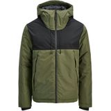 JACK & JONES Tussenjas 'JCOUNION'  olijfgroen / zwart