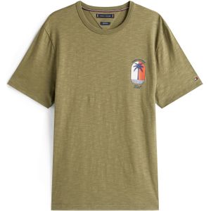 TOMMY HILFIGER Shirt  navy / olijfgroen / oranje / wit