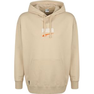 PUMA Sweatshirt 'Downtown'  ecru / mandarijn / wit
