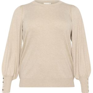 KAFFE - CURVE - Trui - Beige gemêleerd