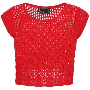 faina Gebreide top  rood