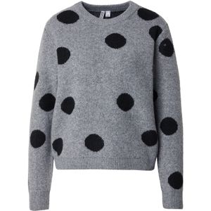 PIECES Trui 'PCOSLA'  grijs / zwart