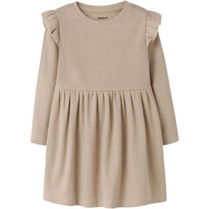 Name it - Peuterdress - Effen Kleur - Met Glitters - Lange Mouwen