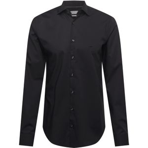 Michael Kors - Slim Fit Overhemd - Zwart - Katoen - Franse Kraag