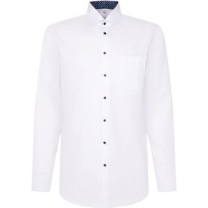 Seidensticker - Businessoverhemd - Wit - Regular 1/1 Kentkraag - Effen