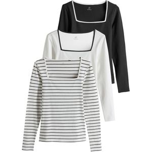 The Set Shirt  zwart / wit