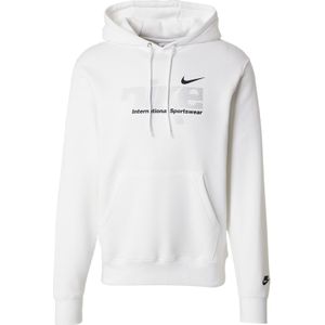 Nike Sportswear Sweatshirt 'CLUB'  zilvergrijs / zwart / wit