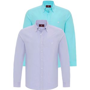 Williot Overhemd  groen / lichtlila