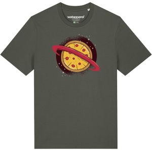 Watapparel Shirt 'Pizza Planet'  kaki / gemengde kleuren