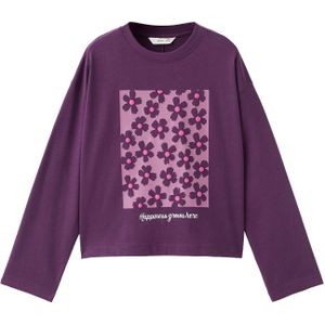 MANGO KIDS Shirt 'FLOWERS'  sering / braam / lichtroze / wit