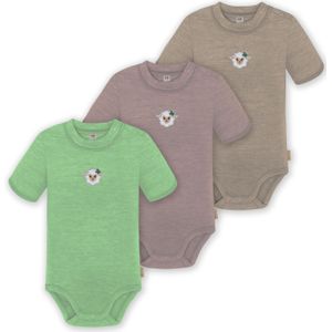 normani Rompertje/body 'Tihoi'  beige / groen / pink / wit