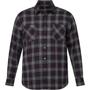 Men Plus Overhemd  grijs / donkerlila