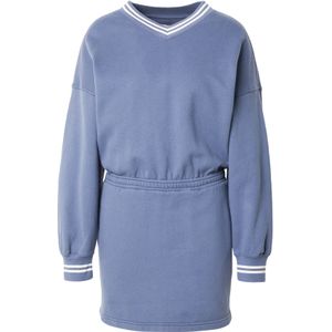 Abercrombie & Fitch Jurk  duifblauw / wit