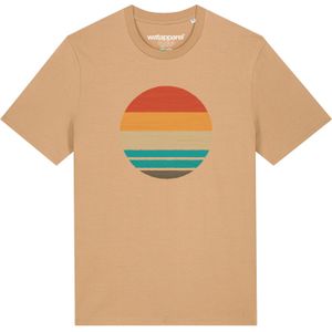 Watapparel Shirt ' Retro Sunset Ocean '  beige / gemengde kleuren