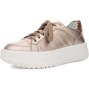 ARA - Sneakers - Beige - Laag - Uitneembare Zool - Snoersluiting - Glad Leer