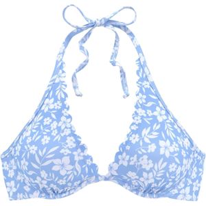 VIVANCE Bikinitop  lichtblauw / wit