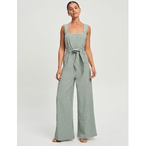 The Fated Jumpsuit 'GRACIE'  kaki / wit