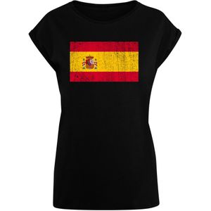 F4NT4STIC Shirt 'Spain Spanien Flagge'  geel / rood / zwart