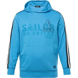 Men Plus Sweatshirt  azuur / zwart / wit