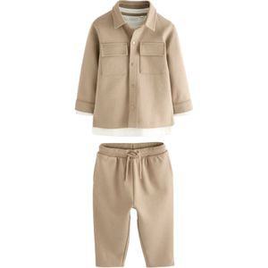 Next Set - Lichtbruin - 3-delige Set - Hemd - Shirt - Broek