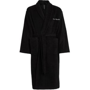 Karl Lagerfeld Badjas lang  zwart / wit