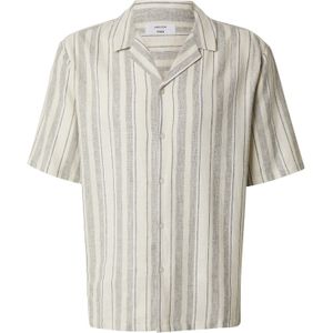 DAN FOX APPAREL Overhemd 'Martin'  donkergrijs / offwhite