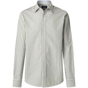 Hackett London Overhemd  kaki / wit