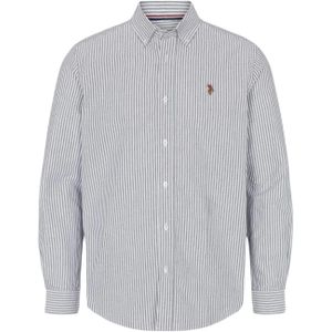 U.S. POLO ASSN. Overhemd 'Armin'  bruin / grijs gemêleerd / wijnrood / wit