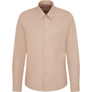 Beige Overhemd - Lange Mouwen - Katoen - Regular Fit