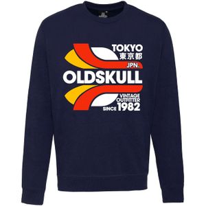 Oldskull Sweatshirt 'Retro Tokyopolis'  blauw