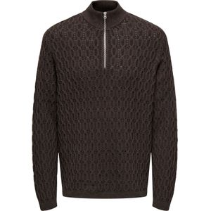 Only & Sons Trui 'ONSLEONARD'  donkerbruin