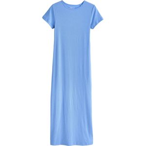Next - Jurk - Lichtblauw - Jersey - 7/8 lengte - Slanke Pasvorm