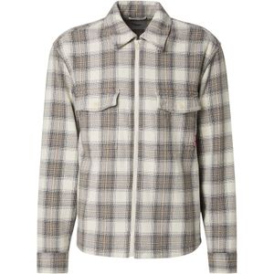 Overhemden - Naturel - Lange Mouwen - Normale Overhemdkraag - Ritssluiting