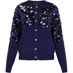 faina Gebreid vest  navy