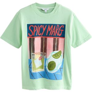 Next Shirt 'Spicy Margarita'  blauw / donkerbruin / mintgroen / rood