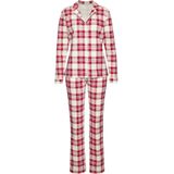 Lascana - Pyjama - Wit Geruit - 3-delig - Incl. Slaapmasker