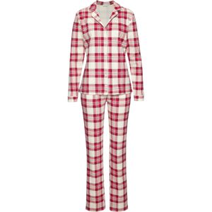 Lascana - Pyjama - Wit Geruit - 3-delig - Incl. Slaapmasker