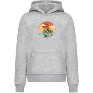 F4NT4STIC Sweatshirt 'Sonnenuntergang Berglandschaft'  grijs gemêleerd / gemengde kleuren
