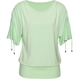 Lascana - Shirt - Lime - Ronde Hals - Met Variabele Mouwlengte - Zachte Viscose-Stretch