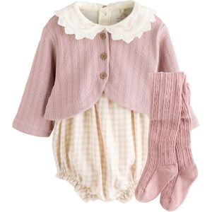 Next Set  lichtoranje / oudroze / wolwit