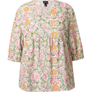 Ulla Popken Tuniek  groen / pink / offwhite