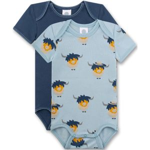 Sanetta Rompertje/body  taupe / lichtblauw / donkerblauw / goudgeel