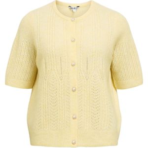 OBJECT Gebreid vest  geel