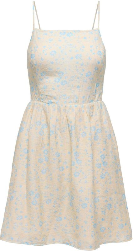 ONLY - ONLEloise - Jurk - Ecru / Hemelsblauw
